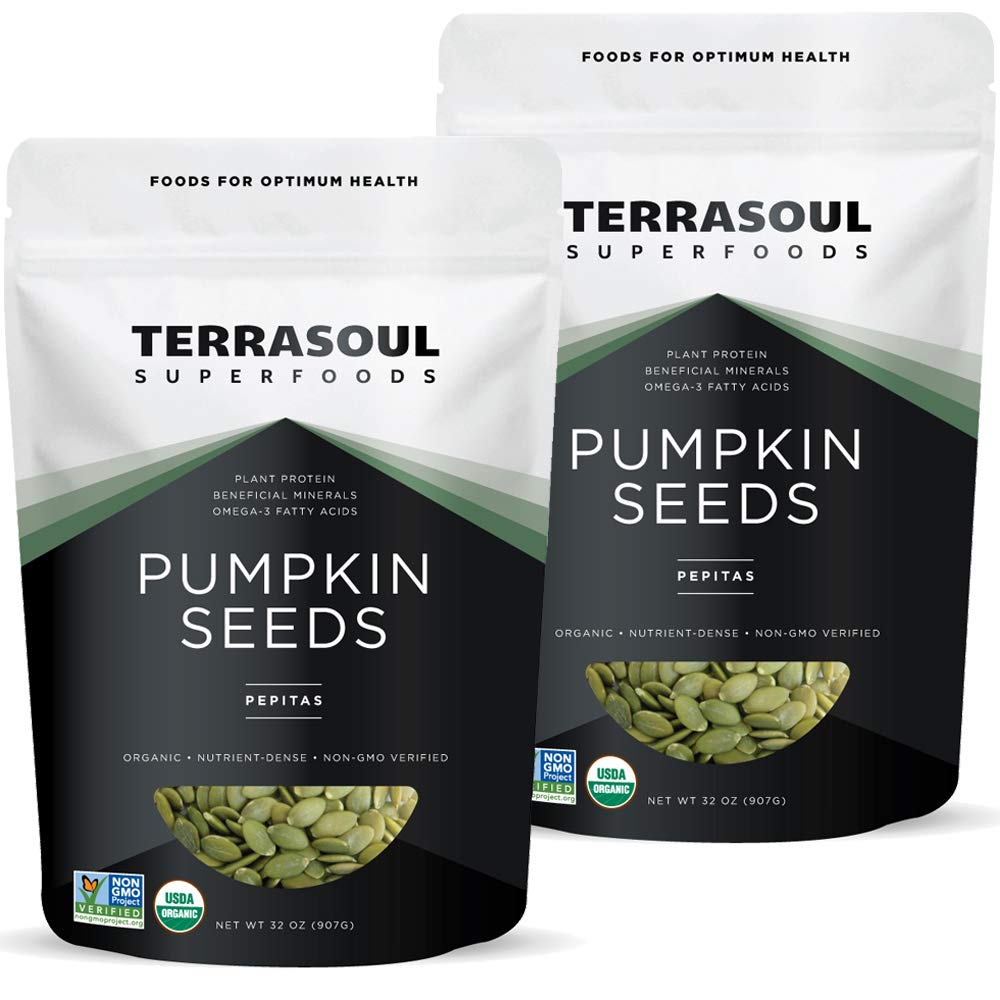 Terrasoul Superfoods empaque frontal de 4 libras con pepitas orgánicas, ahorro por cantidad