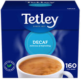 Tetley paquete delantero mostrando 160 bolsitas y conservación del sabor