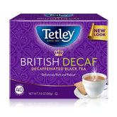 Tetley empaque frontal con 40 bolsitas mostrando conveniencia y tradición