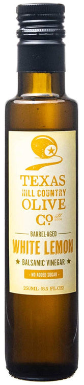 TEXAS HILL COUNTRY OLIVE CO. botella frontal que muestra el vinagre cítrico