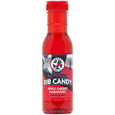 Texas Pepper Jelly Rib Candy botella frontal mostrando etiqueta y color del glaseado