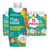 Thai Coco vista frontal del cartón con marca y hidratación natural