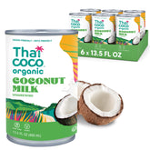 Thai Coco lata frontal mostrando diseño y tamaño, ideal para cocinar