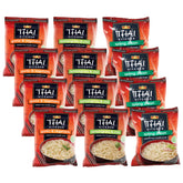 Thai Kitchen empaque frontal mostrando las tres variedades y facilidad