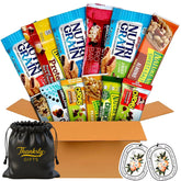THANKSLY GIFTS caja al frente mostrando 70 barras variadas para almacenamiento práctico