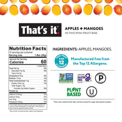 That's it. barras desempaquetadas con colores de plátano arándano y mango para snack rápido