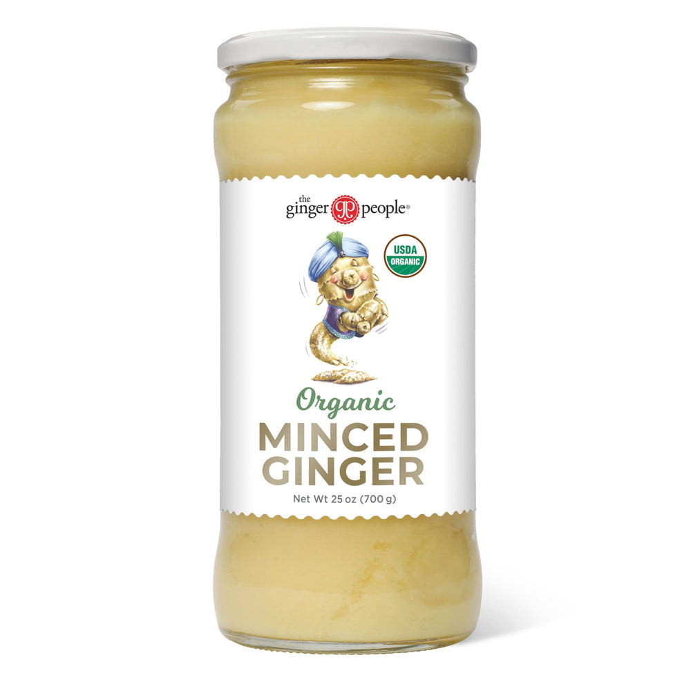 The Ginger People frasco frontal 25 oz mostrando etiqueta clara y tamaño