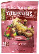 The Ginger People GIN GINS manzana frente muestra el empaque portátil y práctico