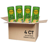 The Good Crisp Company frasco frontal con sabor sour cream & onion, atractivo visual y claro etiquetado