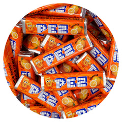 THE HAMPTON CANDY COMPANY bolsa frontal mostrando la cantidad y color naranja