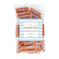 THE HAMPTON CANDY COMPANY primer plano del caramelo mostrando su textura envoltura