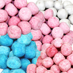 THE HAMPTON CANDY COMPANY primer plano textura polvillo y centro jugoso