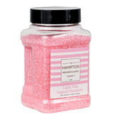The Hampton Candy Company frasco frontal mostrando azúcar rosa para decorar