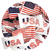 THE HAMPTON CANDY COMPANY bolsa frontal con diseño de bandera y menta fresca