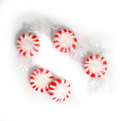 THE HAMPTON CANDY COMPANY menta en mano para comparar tamaño y portabilidad