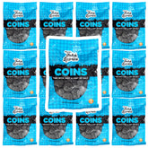 THE HAMPTON CANDY COMPANY paquete frontal mostrando monedas, ideal para compartir
