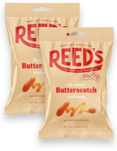 THE HAMPTON CANDY COMPANY bolsa Reed’s Butterscotch vista frontal, envases prácticos