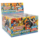 THE HAMPTON CANDY COMPANY paquete frontal mostrando diseño Justice League y fácil reparto