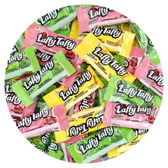 The Hampton Popcorn Company bolsa Laffy Taffy frente mostrando variedad de sabores y cantidad