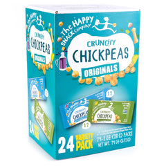 The Happy Snack Company empaque frontal mostrando pack variado y beneficios