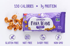 The Happy Snack Company — bolsa abierta junto a portátil, snack práctico en oficina