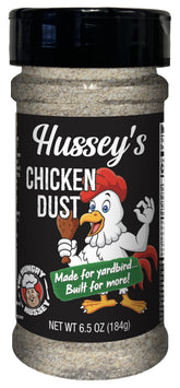 The Hungry Hussey frasco delantero con etiqueta visible y sabor versátil