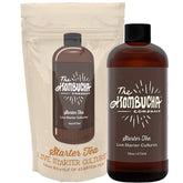 The Kombucha Company botella 16 oz vista frontal con cultivos vivos