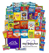 The LakeHouse caja abierta mostrando 50 snacks variados y lista para regalar