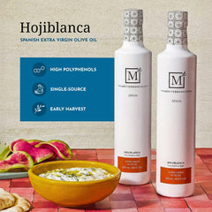 The Mediterranean Dish gota de aceite prensado en frío mostrando color dorado verde