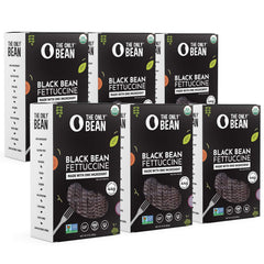 The Only Bean paquete frontal mostrando fettuccine orgánico y beneficios