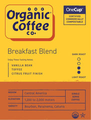 The Organic Coffee Co. vista del molido fresco que resalta aroma y calidad del café