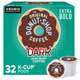 The Original Donut Shop caja frontal con 32 K-Cups mostrando conveniencia