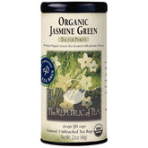 The Republic of Tea empaque frontal del té verde jazmín, atractivo y orgánico