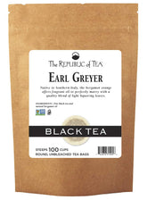 The Republic of Tea empaque frontal mostrando 100 bolsitas y conveniencia