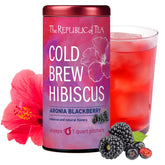 The Republic of Tea frente del empaque mostrando caja y marca, conveniencia para cold brew