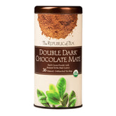The Republic of Tea paquete frontal Double Dark Chocolate Maté, presentación clara y orgánica