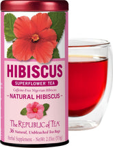 The Republic of Tea paquete frontal mostrando 36 bolsitas y beneficio conveniencia