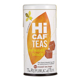 The Republic of Tea empaque frontal del HiCAF Caramel con información clara y atractivo visual