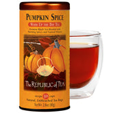 The Republic of Tea lata frontal mostrando diseño y 50 bolsitas, conserva aroma