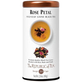 The Republic of Tea lata frontal mostrando etiqueta y diseño, conserva frescura