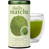 The Republic of Tea envase frontal de Daily Matcha muestra sello y tamaño práctico