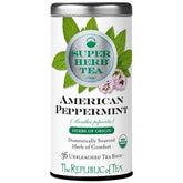 The Republic of Tea empaque frontal con bolsitas, muestra calidad y origen