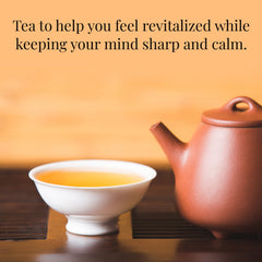 The Republic of Tea hojas secas de oolong en mano mostrando calidad
