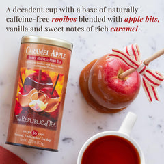 The Republic of Tea taza servida con caramelo y manzana, placer sin cafeína