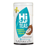 The Republic of Tea empaque frontal del té Toasted Coconut con diseño visible y atractivo