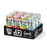 The Ryl Co frasco frontal del surtido Best Sellers mostrando latas y etiquetas claras