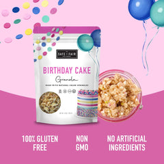 The Safe + Fair Food Company granola como topping en yogur vegetal saludable