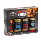 The Spice Lab estuche frontal con cuatro frascos, muestra variedad y calidad
