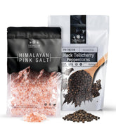 The Spice Lab empaque frontal recarga sal rosa y pimienta mostrando bolsaspremium y beneficios