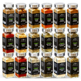 The Spice Lab frascos frontales, presentación elegante y práctico almacenamiento